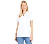 Tommy Hilfiger Damen Solid Short Sleeve Polo Polohemd, Weiss/opulenter Garten, X-Groß