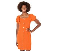 Tommy Hilfiger Damen Square Neck Puff Sleeve Dress Gestuftes Bauernkleid, Mandarin, X-Groß