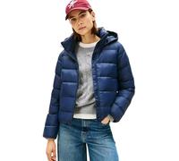 Tommy Hilfiger Damen Steppjacke Down Casual Jacket mit Kapuze, Blau (Dark Night Navy), M