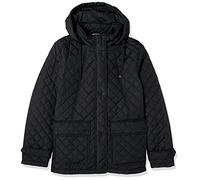 Tommy Hilfiger Damen Steppjacke Kontrast Druckknöpfe Knopfleiste Jacke, Draw String Quilted Black, XL