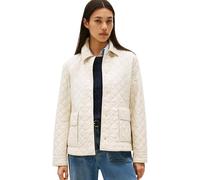 Tommy Hilfiger Damen Steppjacke Padded Nylon Slim Quilted mit Spitzkragen, Elfenbein (Newsprint), L