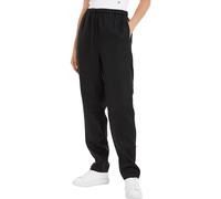 Tommy Hilfiger Damen Stoffhose Casual Linen Pull On Pant Tapered Fit, Schwarz (Black), 46
