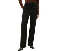 Anzughose TOMMY HILFIGER "PUNTO RELAXED STRAIGHT PANT", Damen, Gr. 36, N-Gr, schwarz, Web, Obermaterial: 68% Polyester, 28% Viskose, 4% Elasthan, unifarben, casual, relaxed fit lang, Hosen (14191611-3