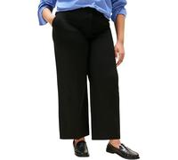 Tommy Hilfiger Damen Stoffhose Stretch Crop Wide Leg, Schwarz (Black), 54