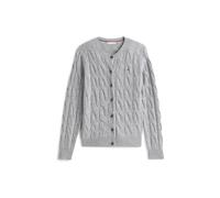 Tommy Hilfiger Damen Strickjacke aus Wolle Regular Fit, grau, Gr. M