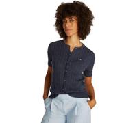 Tommy Hilfiger Damen Strickjacke Cardigan Cable Mid Kurzarm