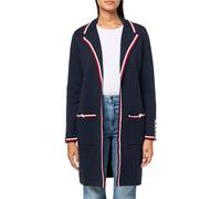 Tommy Hilfiger Damen-Strickjacke, lang, Pullover, Sportbekleidung, Hose, Sky Captain Multi, XX-Small