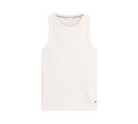 Tommy Hilfiger Damen Stricktop Slim Fit, ivory, Gr. S