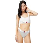 Tommy Hilfiger Damen String Classic mit Logobund, Grau (Light Grey Heather), L