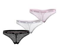Tommy Hilfiger Damen Strings Premium Essential Tangas, Mehrfarbig (Black/White/Light Pink), XS