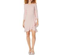Tommy Hilfiger Damen Strukturiertes Scuba Crêpe Kleid, Ballerina Pink, 6