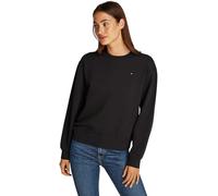 Tommy Hilfiger Damen Sweatshirt Flag On Chest ohne Kapuze, Schwarz (Black), XXXL