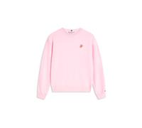 Sweatshirt TOMMY HILFIGER "TH SCRIPT REG SWEATSHIRT", Damen, Gr. M (40), classic pink, Sweatware, Obermaterial: 83% Baumwolle, 13% Polyester, 4% Elasthan, unifarben, gerade normal, Rundhals, Sweatshir