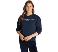 Tommy Hilfiger Damen Sweatshirt ohne Kapuze, Blau (Dark Night Navy), XL