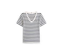 Tommy Hilfiger "SLIM CODY V-NK SS mit V-Ausschnitt und Streifen" Baumwolle, slim fit (47820217-L) breton, ecu, schwarz night navy
