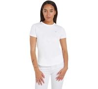 Tommy Hilfiger Damen T-Shirt Kurzarm 1985 Slub Slim Fit, Weiß (Th Optic White), S