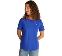 Tommy Hilfiger Damen T-Shirt Kurzarm Contrast Flag Tee mit Rundhalsausschnitt, Blau (Noble Blue), XXS