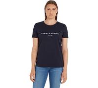 Tommy Hilfiger Damen T-Shirt Kurzarm Heritage Rundhalsausschnitt, Blau (Desert Sky), M