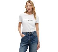 Tommy Hilfiger Damen T-Shirt Kurzarm Heritage Rundhalsausschnitt, Weiß (White), M