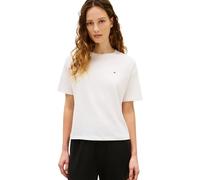 Tommy Hilfiger Damen T-Shirt Kurzarm Jersey Pyjama-Oberteil, Elfenbein (Ivory), L