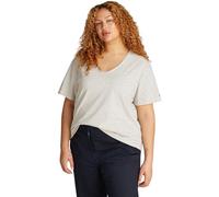 Tommy Hilfiger Damen T-Shirt Kurzarm Modern Linen mit V-Ausschnitt, Mehrfarbig (Calico / Dark Night Navy Stp), 50