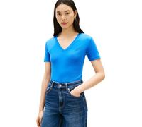 Tommy Hilfiger Damen T-Shirt Kurzarm New Slim Cody mit V-Ausschnitt, Blau (Blue Orbit), XS