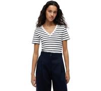 Tommy Hilfiger Damen T-Shirt Kurzarm New Slim Cody mit V-Ausschnitt, Mehrfarbig (Breton/ECU/Dark Night Navy), XS