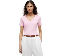 Tommy Hilfiger Damen T-Shirt Kurzarm New Slim Cody mit V-Ausschnitt, Rosa (Classic Pink), L