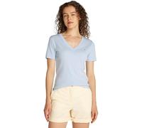 Tommy Hilfiger Damen T-Shirt Kurzarm New Slim Cody V-Ausschnitt, Blau (Breezy Blue), XL