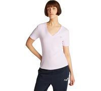 Tommy Hilfiger Damen T-Shirt Kurzarm New Slim Cody V-Ausschnitt, Rosa (Light Pink), XS