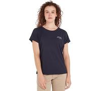 Tommy Hilfiger Damen T-Shirt Kurzarm Rundhalsausschnitt, Blau (Desert Sky), XL