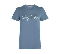 Tommy Hilfiger Damen T-Shirt Kurzarm Rundhalsausschnitt, Blau (Blue Coal), XS