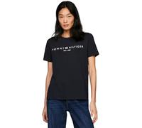 Tommy Hilfiger Damen T-Shirt Kurzarm Rundhalsausschnitt, Blau (Desert Sky), XS