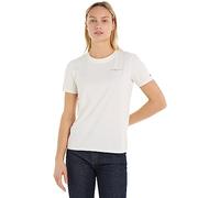 Damen T-Shirt Tommy Hilfiger 1985 Regular Mini Corp Logo C-NK SS - ecru S