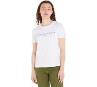 Tommy Hilfiger Damen T-Shirt Kurzarm Rundhalsausschnitt, Weiß (Th Optic White), XL