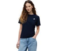 Tommy Hilfiger Damen T-Shirt Kurzarm Script mit Rundhalsausschnitt, Blau (Dark Night Navy), XL