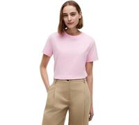 Kurzarmshirt TOMMY HILFIGER "TH SCRIPT REG C-NK SS TEE", Damen, Gr. S (36/38), classic pink, Single Jersey, Obermaterial: 95% Baumwolle, 5% Elasthan, unifarben, regular fit normal, Rundhals, eingesetz