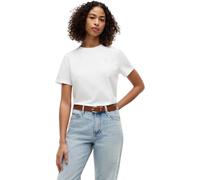 Tommy Hilfiger Damen T-Shirt Kurzarm Script mit Rundhalsausschnitt, Weiß (Ecru), M