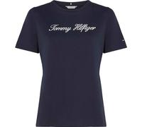 Tommy Hilfiger Script Short Sleeve T-shirt Blau 3XL Frau (Herstellerartikelnummer: WW0WW43459-02G-XXXL)