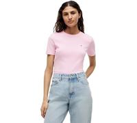 Tommy Hilfiger Damen T-Shirt Kurzarm Slim Cody Rundhalsausschnitt, Rosa (Classic Pink), S