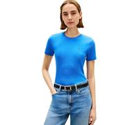 Tommy Hilfiger Damen T-Shirt Kurzarm Slim Cody Rundhalsausschnitt, Blau (Blue Orbit), L