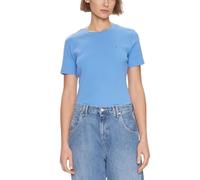 Tommy Hilfiger Damen T-Shirt Kurzarm Slim Cody Rundhalsausschnitt, Blau (Breezy Blue), L