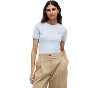 Tommy Hilfiger Damen T-Shirt Kurzarm Slim Cody Rundhalsausschnitt, Blau (Breezy Blue), XS