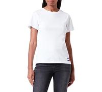 Tommy Hilfiger Damen T-Shirt, Reguläre Passform, Weiß, XS