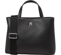 Tommy Hilfiger Damen Tasche Essential Satchel mit Reißverschluss, Schwarz (Black), Onesize