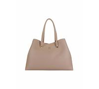 Tommy Hilfiger Damen Tasche TH Emblem Workbag mit Reißverschluss, Braun (Oat Milk), Einheitsgröße