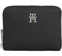 Geldbörse TOMMY HILFIGER "TH EMBLEM MED ZA" schwarz Kleinlederwaren Geldbörsen in dezentem Look (85782338-0)