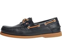 Tommy Hilfiger Damen Th Flag Bootsschuh Core Leather FW0FW09463 Bootsschuhe, Blau, 40 EU