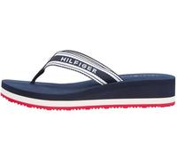 Tommy Hilfiger Damen Th Flag Print Summer Sandal Fw0fw09195 Zehentrenner, Blue (RWB), 41 EU