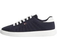 Sneaker TOMMY HILFIGER "TH ICON LIGHT KNIT SNEAKER", Damen, Gr. 40, dunkelblau, Lederimitat, Textil, Schuhe Sneaker, Freizeitschuh, Halbschuh, Schnürschuh in sommerlicher Strick-Optik (89224214-40) du